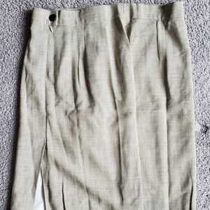 Laurèl Pleated Wool Skirt